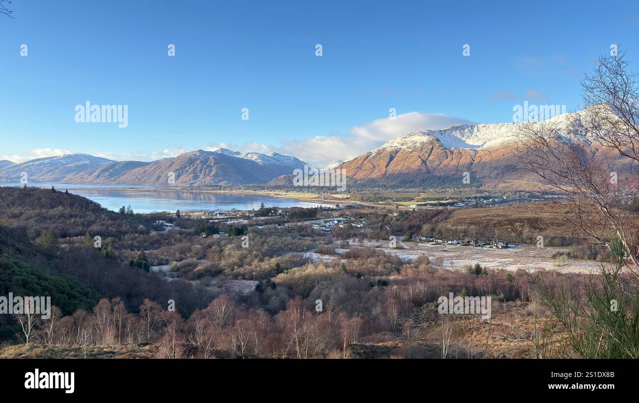 Hill walking in Glen Righ in Scotland. Scenic landscape view in the Hills and Glens of the Scottish Highlands - Smartphone Captured Stock Image