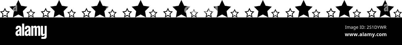 Star divider border frame horizontal line vector shape icon for ...