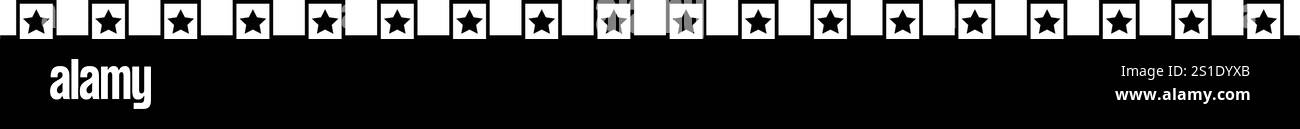 Star divider border frame horizontal line vector shape icon for ...