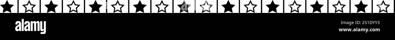 Star divider border frame horizontal line vector shape icon for ...