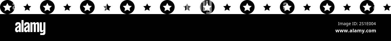 Star divider border frame horizontal line vector shape icon for ...