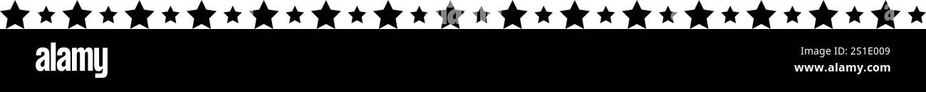 Star divider border frame horizontal line vector shape icon for ...