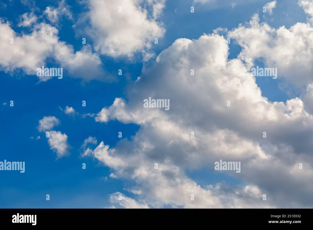 blue sky and with clouds background Stock Photo