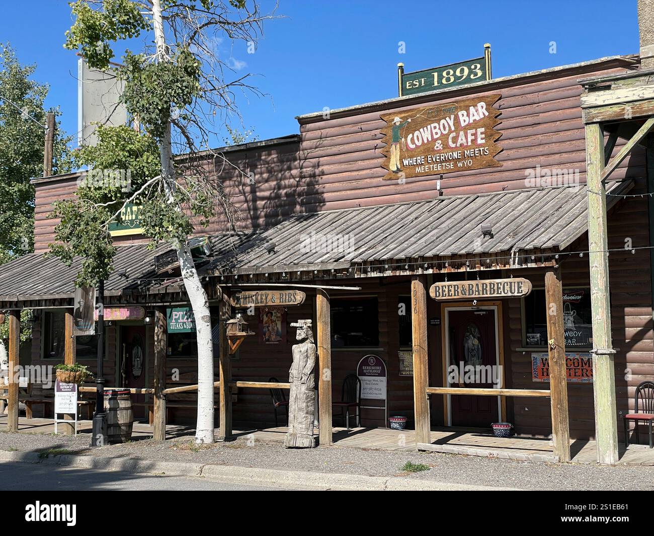 Cowboy bar in Meeteetse where Butch Cassidy was arrested, Meeteetse, Wyoming, USA - Smartphone Captured Stock Image