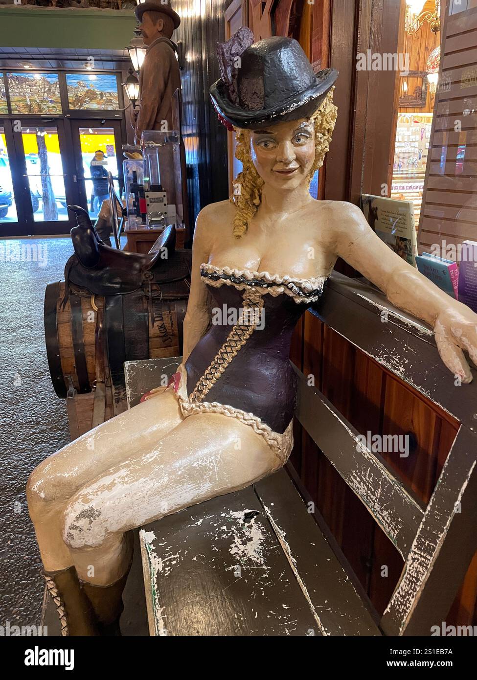 The Wall Drug Store Restaurant in Wall, South Dakota, USA - Smartphone Captured Stock Image