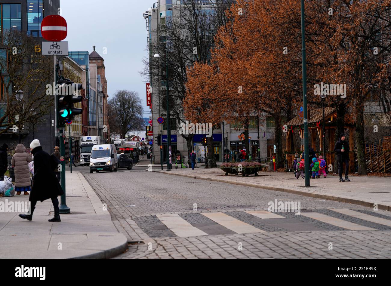 Oslo 20241205. Rosenkrantz gate in Oslo. (Rosenkrantz´ gate). Photo ...