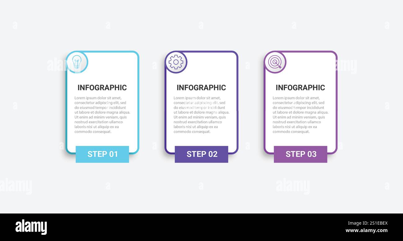 Vector infographic design template with 3 options or steps Stock Vector ...