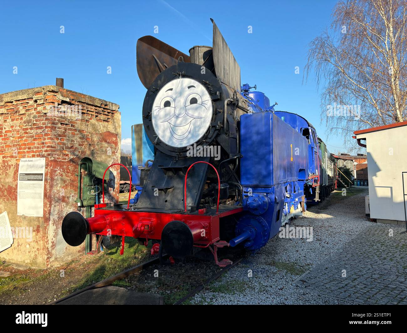 Old Polish Steam, Diesel and Electric locomotives at the Muzeum Kolejnictwa na Śląsku w Jaworzynie Śląskiej, Poland. Old Industrial Public Transport - Smartphone Captured Stock Image
