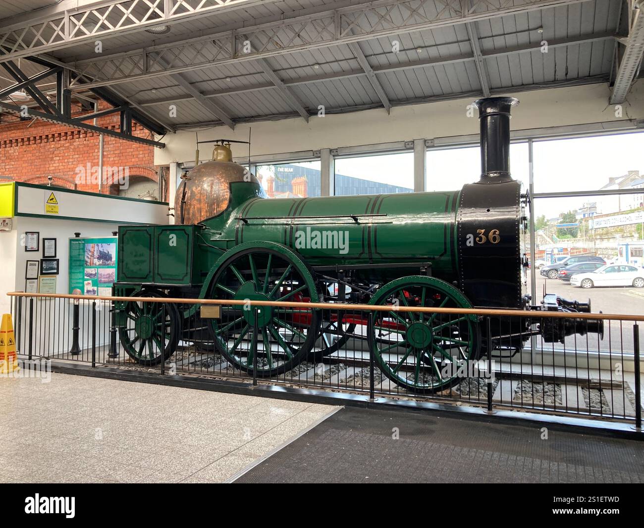 Cork Kent Railway Station in Ireland with trains in the station - Smartphone Captured Stock Image
