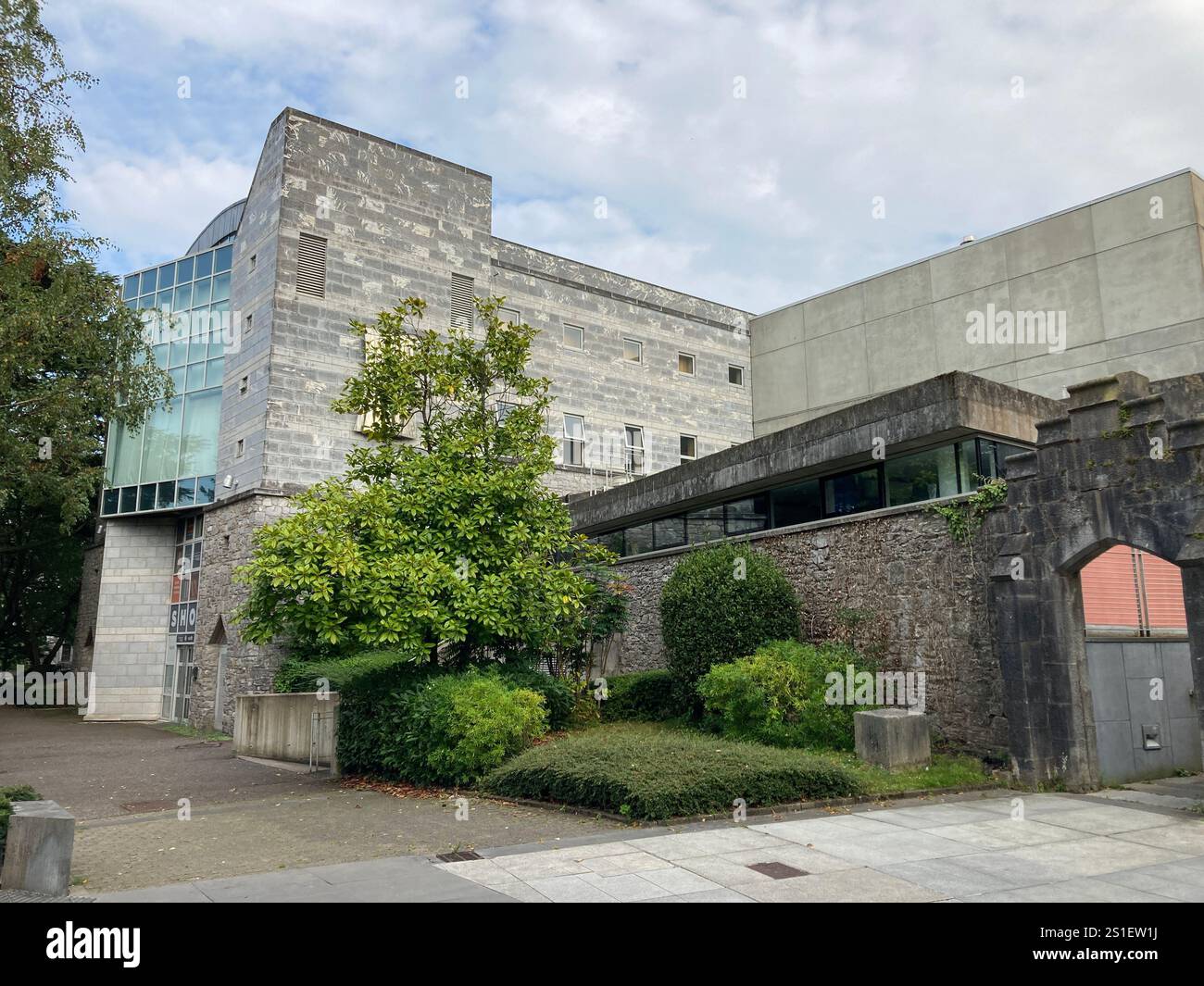 Buildings and streets in Cork, Ireland. Irish iconic landscape with Famous building and architecture - Smartphone Captured Stock Image