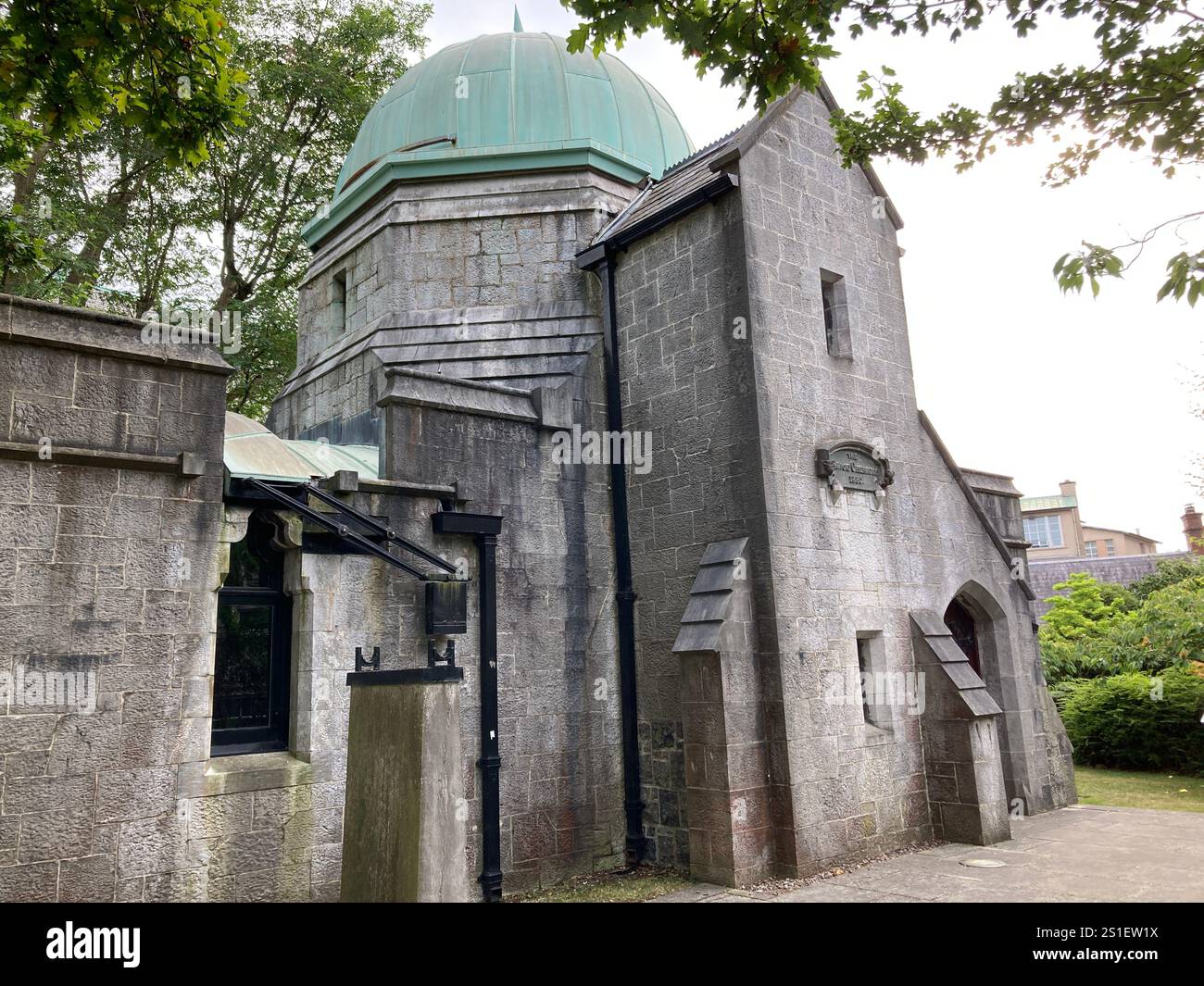 Buildings and streets in Cork, Ireland. Irish iconic landscape with Famous building and architecture - Smartphone Captured Stock Image
