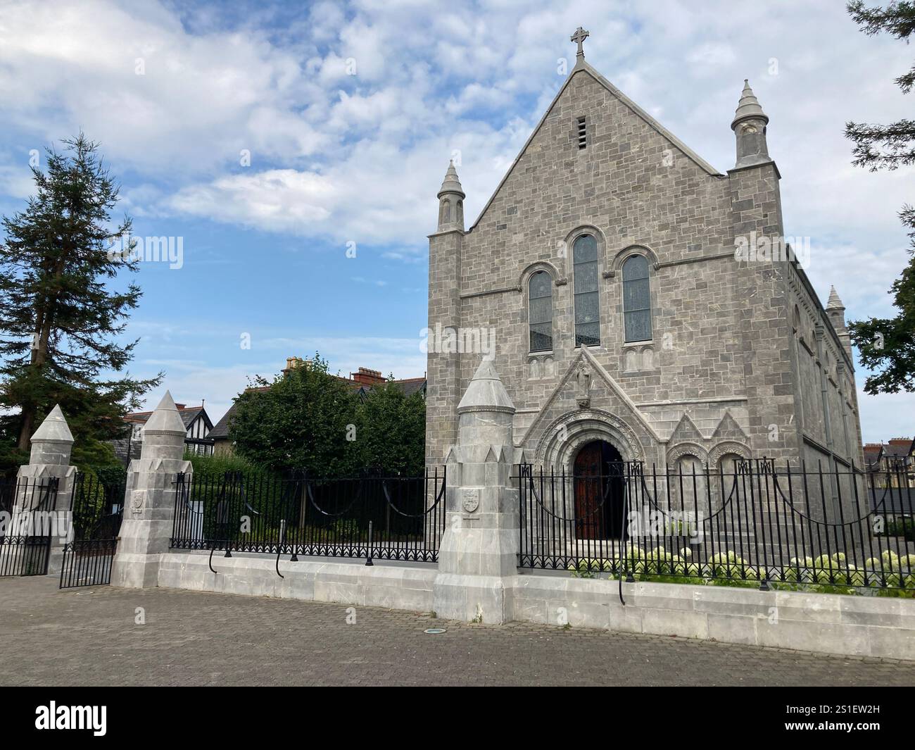 Buildings and streets in Cork, Ireland. Irish iconic landscape with Famous building and architecture - Smartphone Captured Stock Image