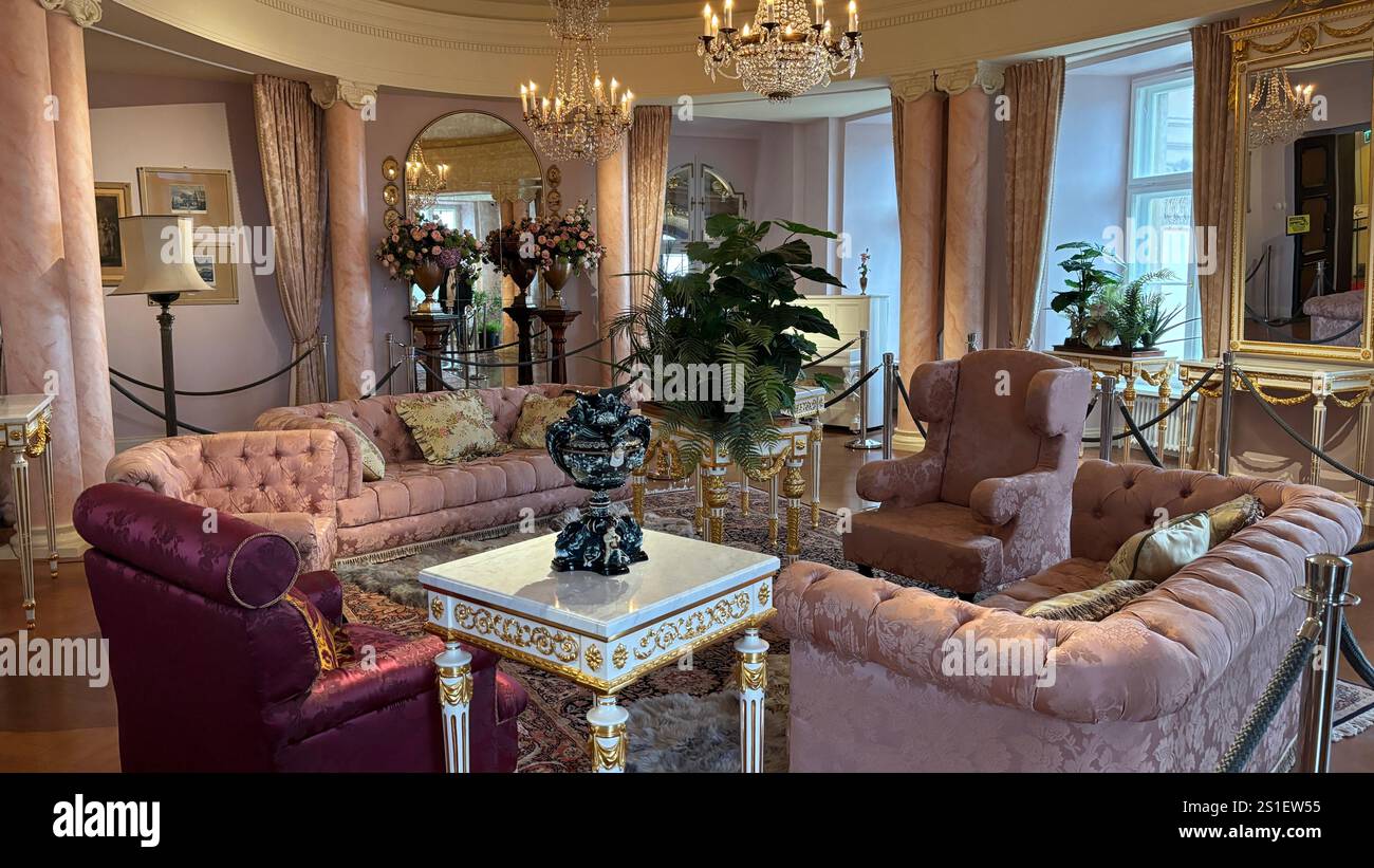 Książ Castle in Poland. Historic Polish medieval building and ground. - Smartphone Captured Stock Image