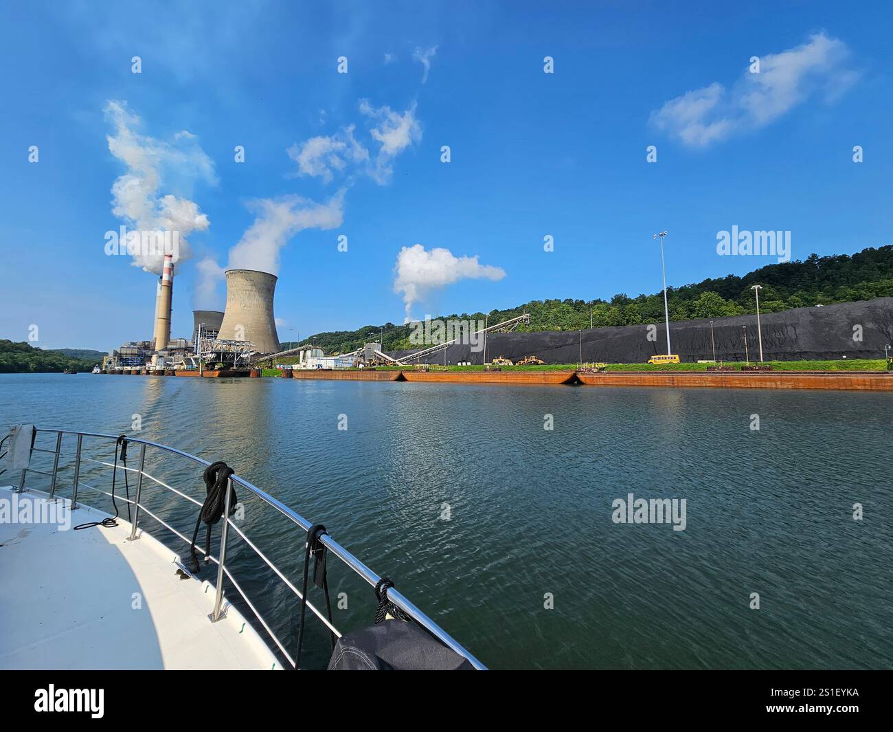 First Energy Corp Fort Martin Power Station, West Virginia - Smartphone Captured Stock Image
