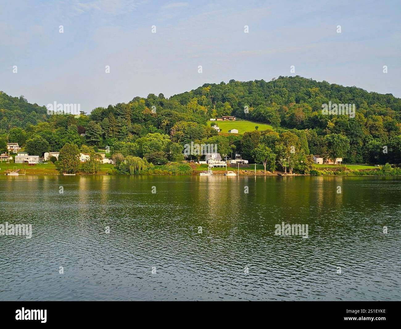 Early morning light, New Martinsville, West Virginia - Smartphone Captured Stock Image