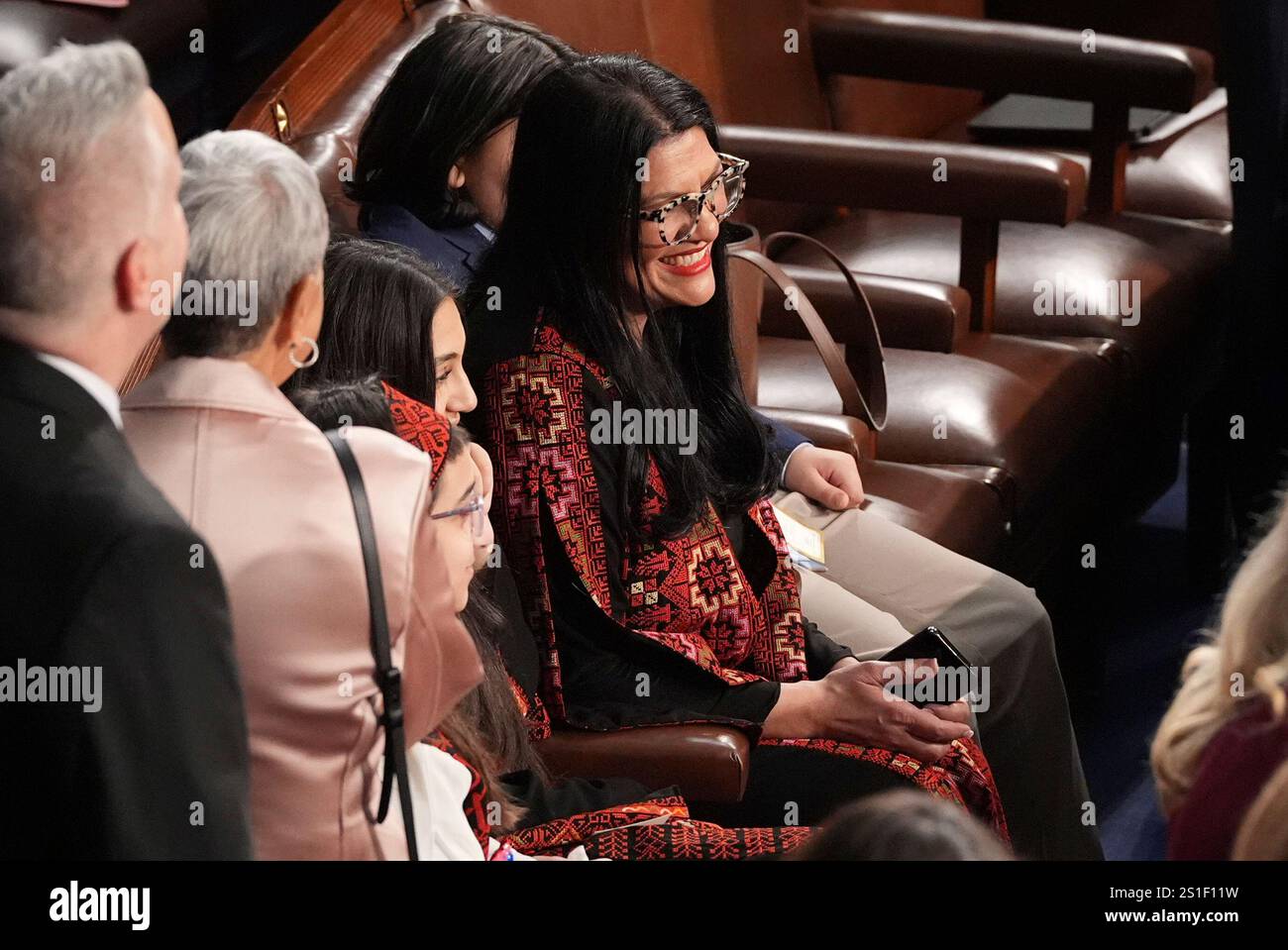 Sen. Rashida Tlaib, D-Mich., center, is pictured as the House of ...