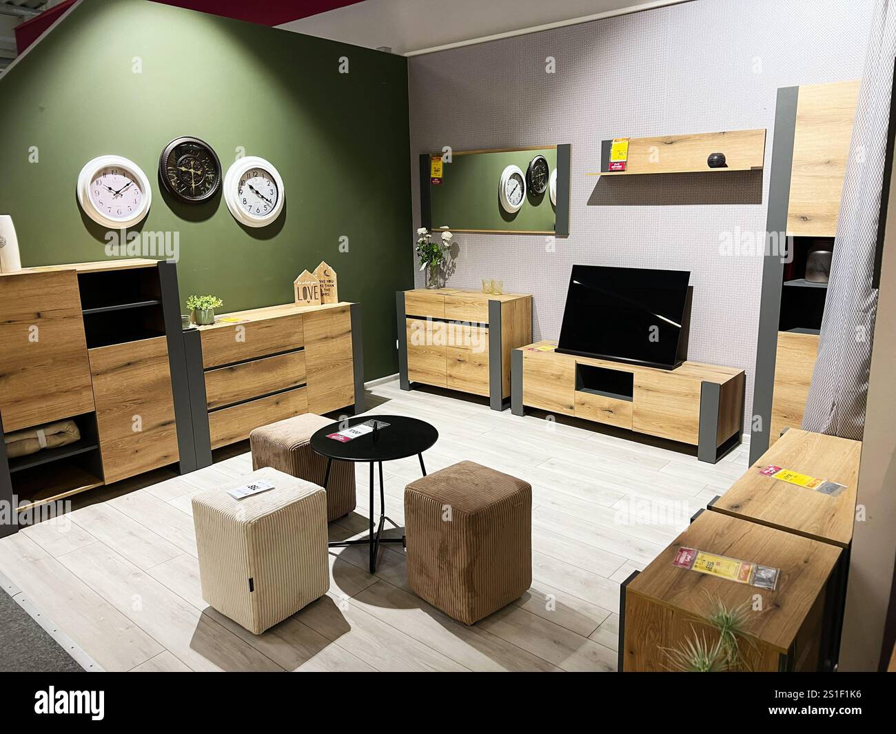 Kyiv, Ukraine - January 03, 2025: Stylish living room interior ...