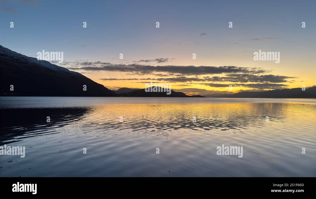 Scenic landscape view in Glen Righ in Scotland. Hills and Glens of the Scottish Highlands - Smartphone Captured Stock Image