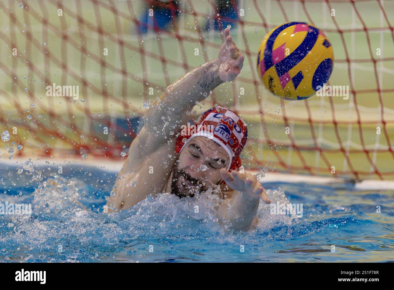 Eugen Sunara of Croatian water polo team,during preparations before