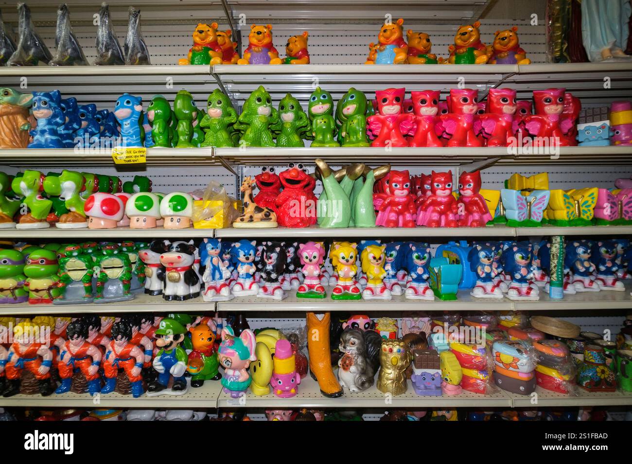 Mexican shopping area on Olympic near Central Ave., Los Angeles, California, United States of America Stock Photo