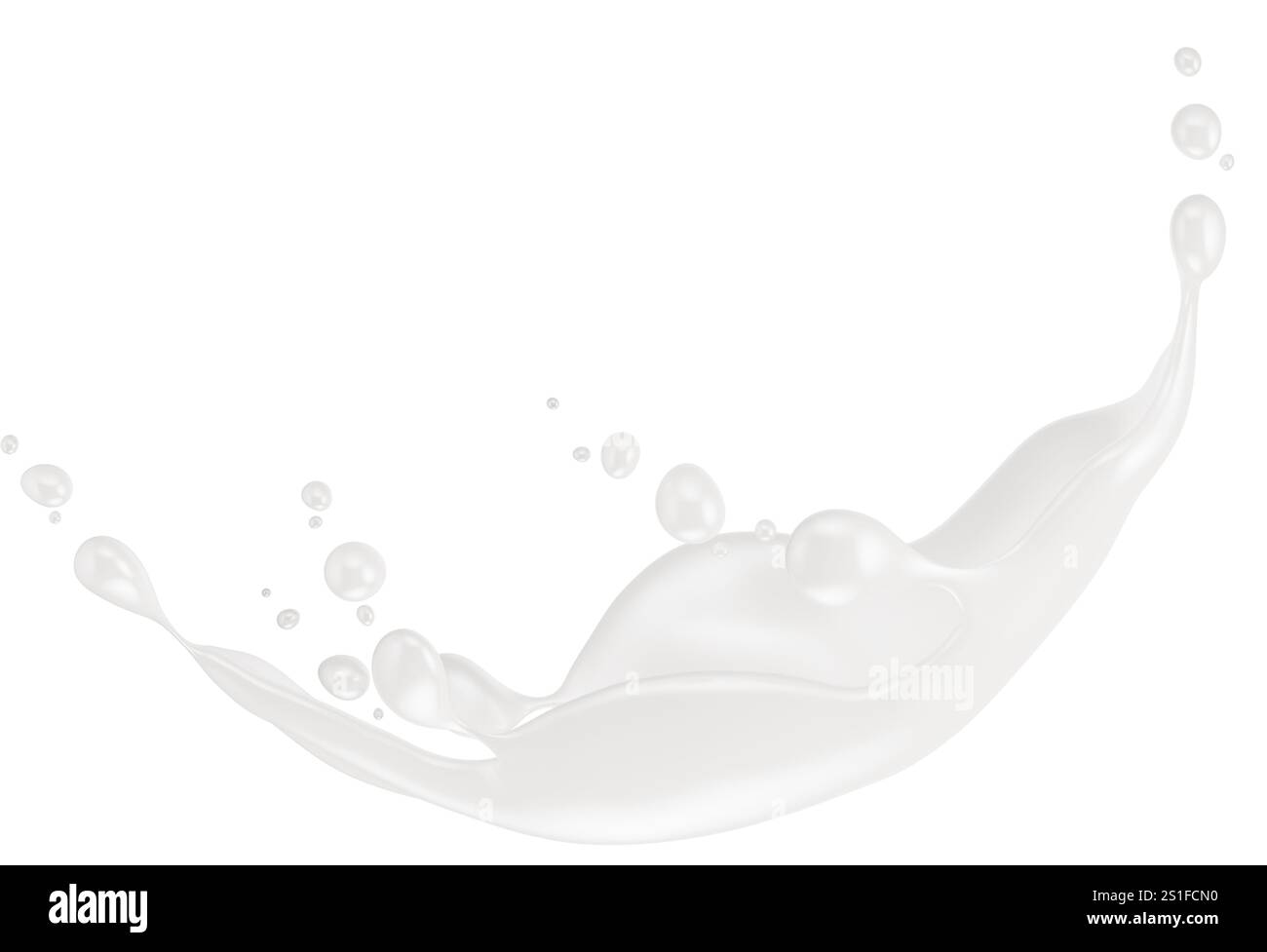 milk splash isolated on a white background. 3d render Stock Photo - Alamy