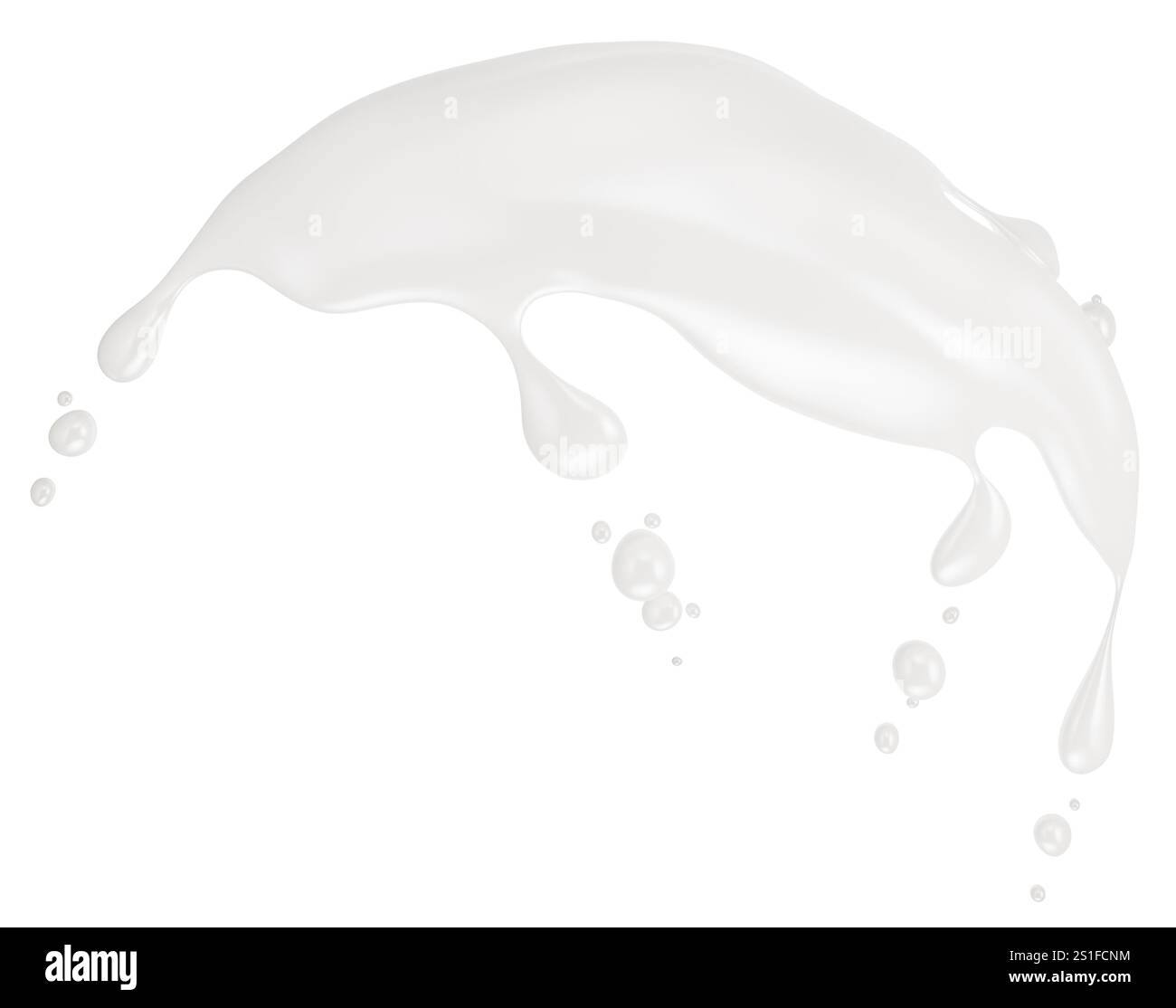 milk splash isolated on a white background. 3d render Stock Photo - Alamy