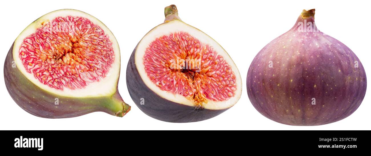 set of figs isolated on white background. Stock Photo