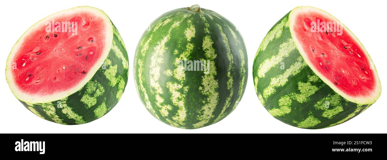set of watermelons isolated on a white background Stock Photo - Alamy