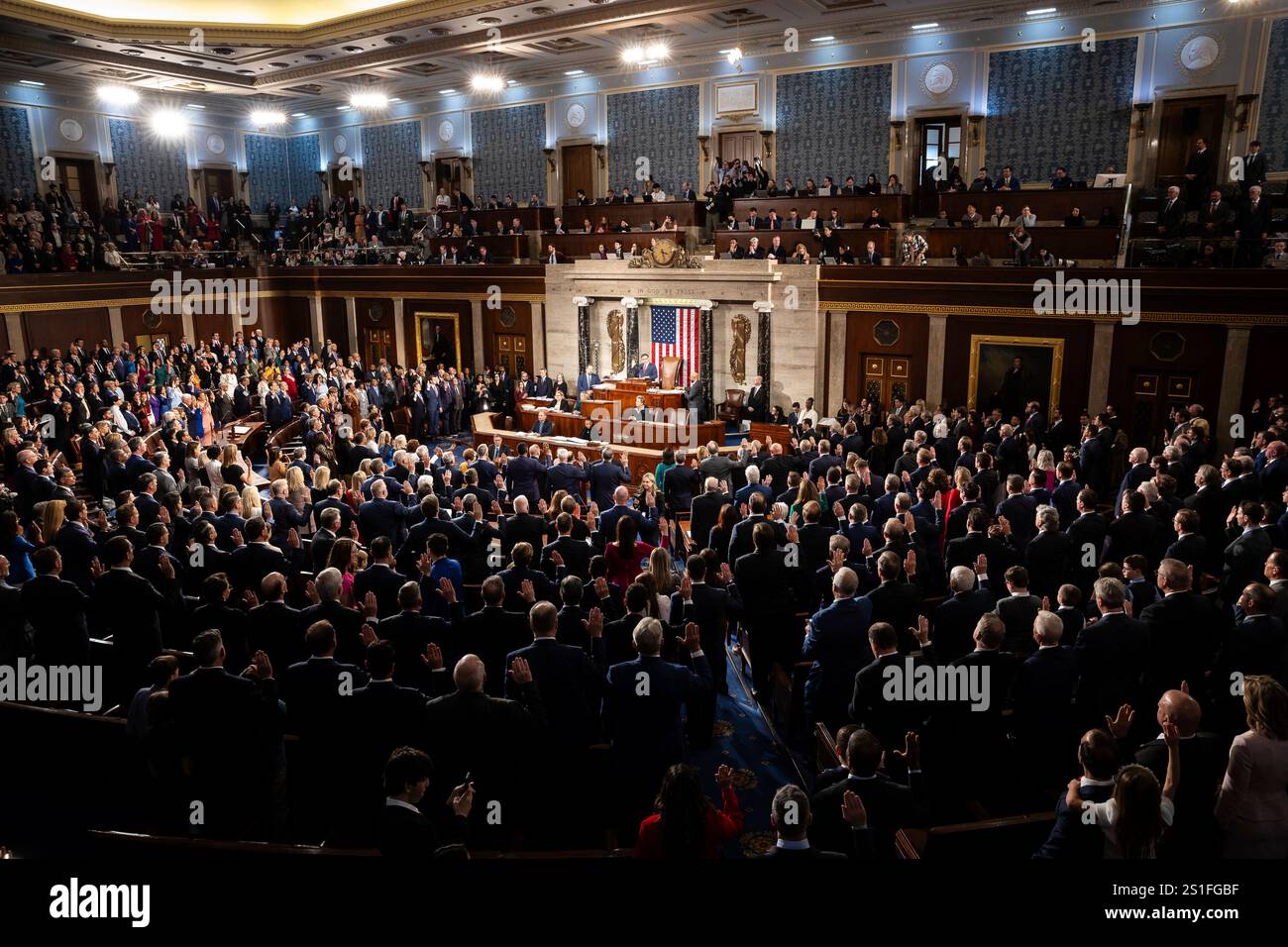 House members are sworn in at the start of the 119th Congress in the ...