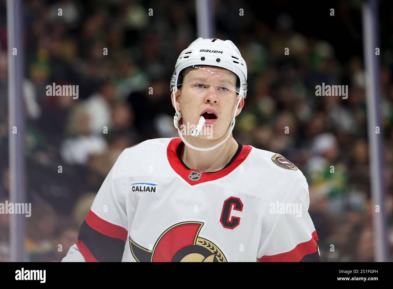 Ottawa Senators left wing Brady Tkachuk (7) skates during the second ...