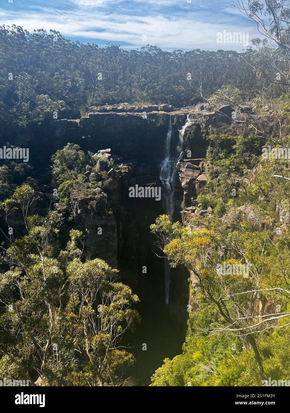 Australian National Park New South Wales Bushland Hiking Waterfalls National Park Bush Travel Sights Mountains Nature Trees Stock Photo - Smartphone Captured Stock Image