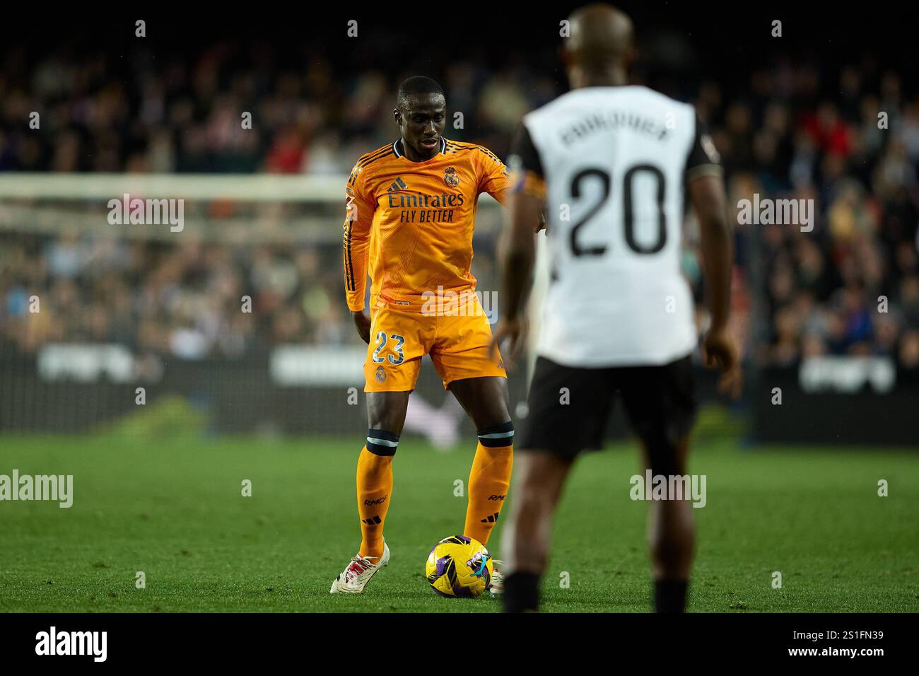 Spanish La Liga EA Sports soccer match between Valenci and Real Madrid