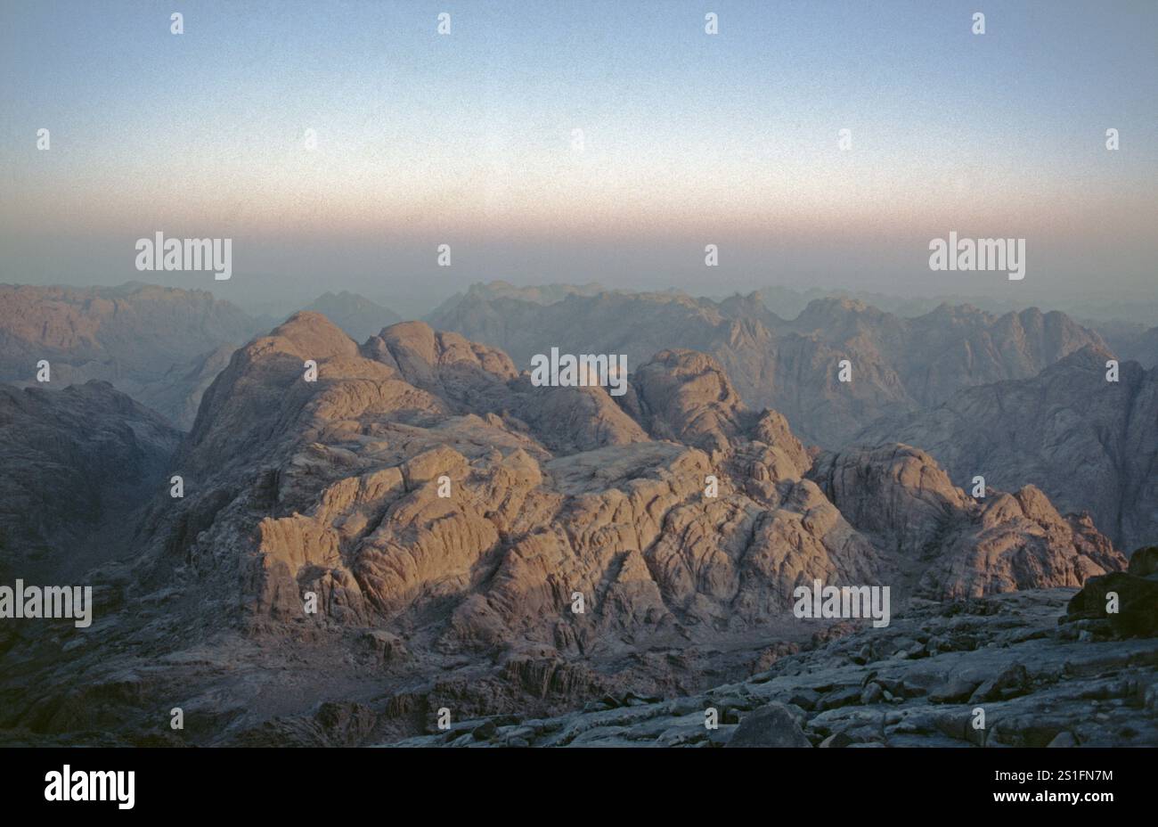 View From Mount Inari View from Mount Sinai to neighbouring mountains, Sinai Peninsula, Egypt ...
