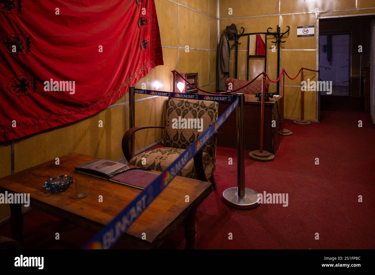 Interior design of residential areas of the Bunk art 1 communist museum in Tirana, Albania, DEC 10, 2024 Stock Photo