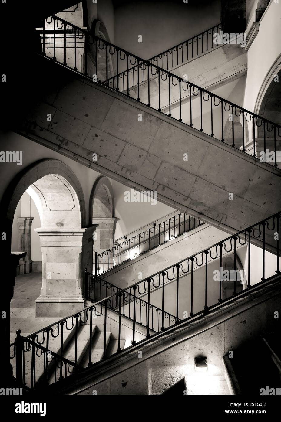 Black and white staircase Stock Photo - Alamy