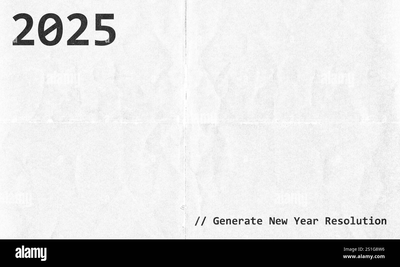 2025 new year resolution plain background with paper texture. Simple ...