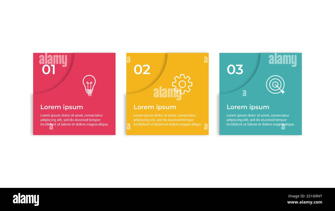 Presentation business infographic template with 3 options. Vector ...
