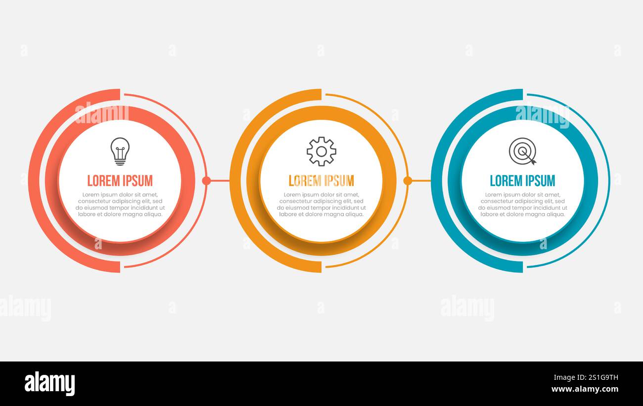 Presentation business infographic template with 3 options. Vector ...