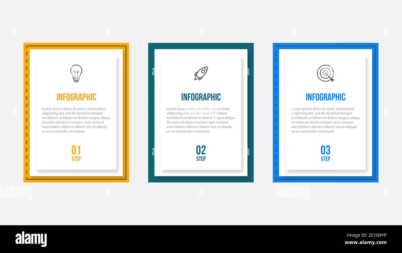 Presentation business infographic template with 3 options. Vector ...