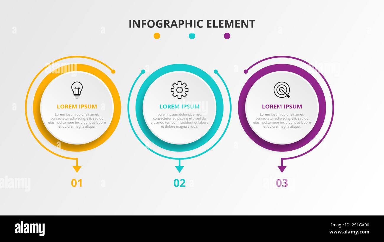 Presentation business infographic template with 3 options. Vector ...