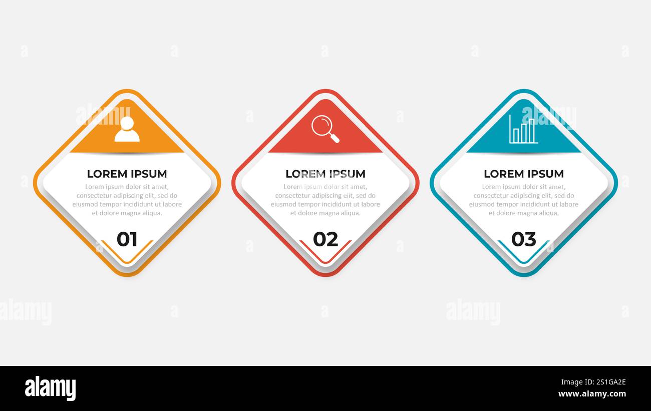 Presentation business infographic template with 3 options. Vector ...
