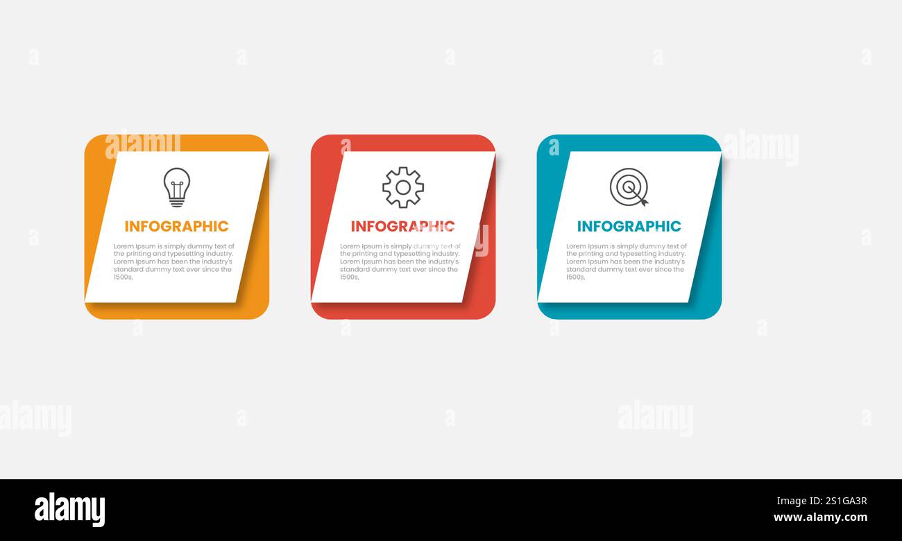 Presentation business infographic template with 3 options. Vector ...