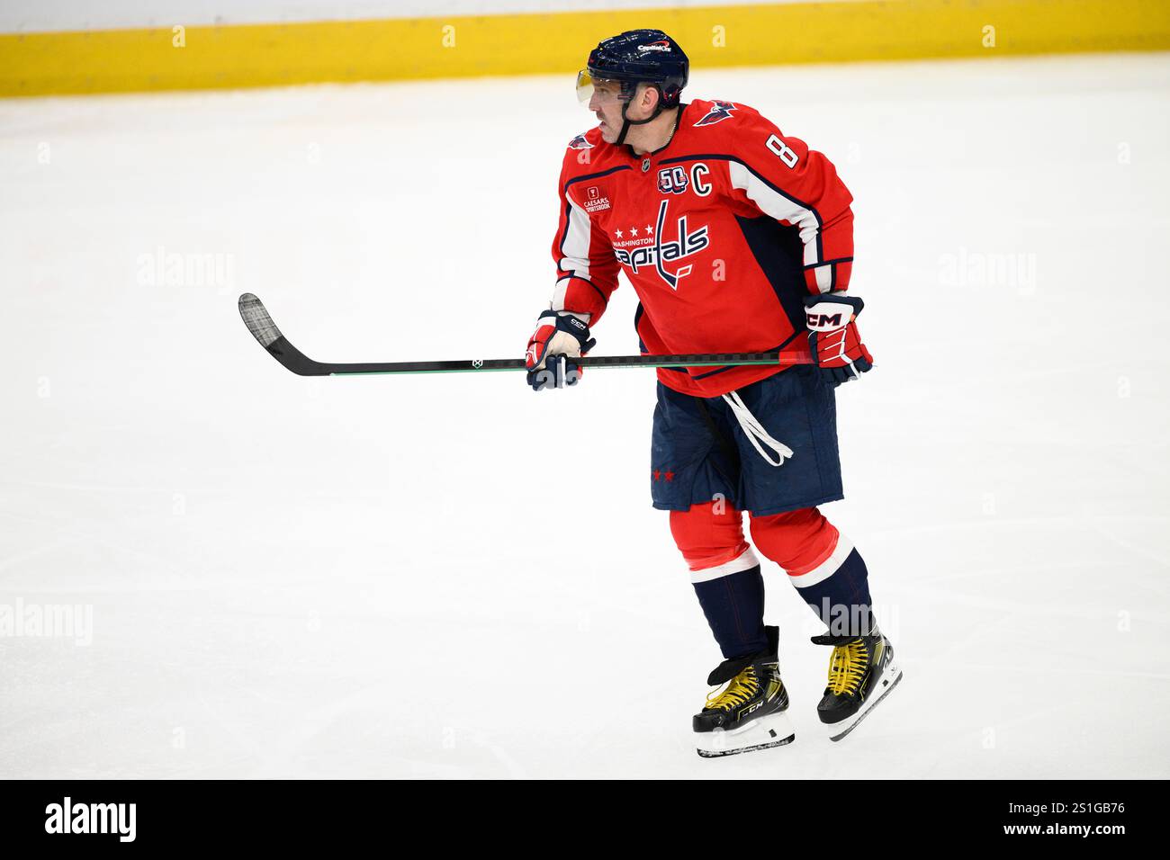 Washington Capitals left wing Alex Ovechkin (8) in action during the