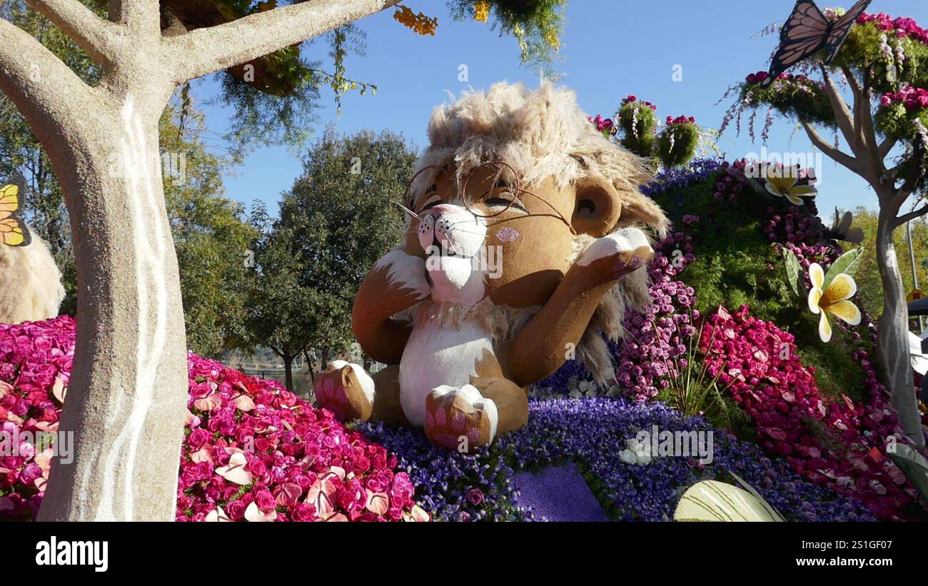 Pasadena, California, USA 3rd January 2025 at 2025 Lion on Float at