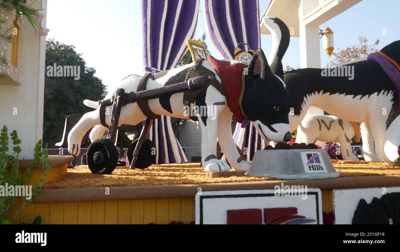 Pasadena, California, USA 3rd January 2025 at 2025 Dog on Float at ...