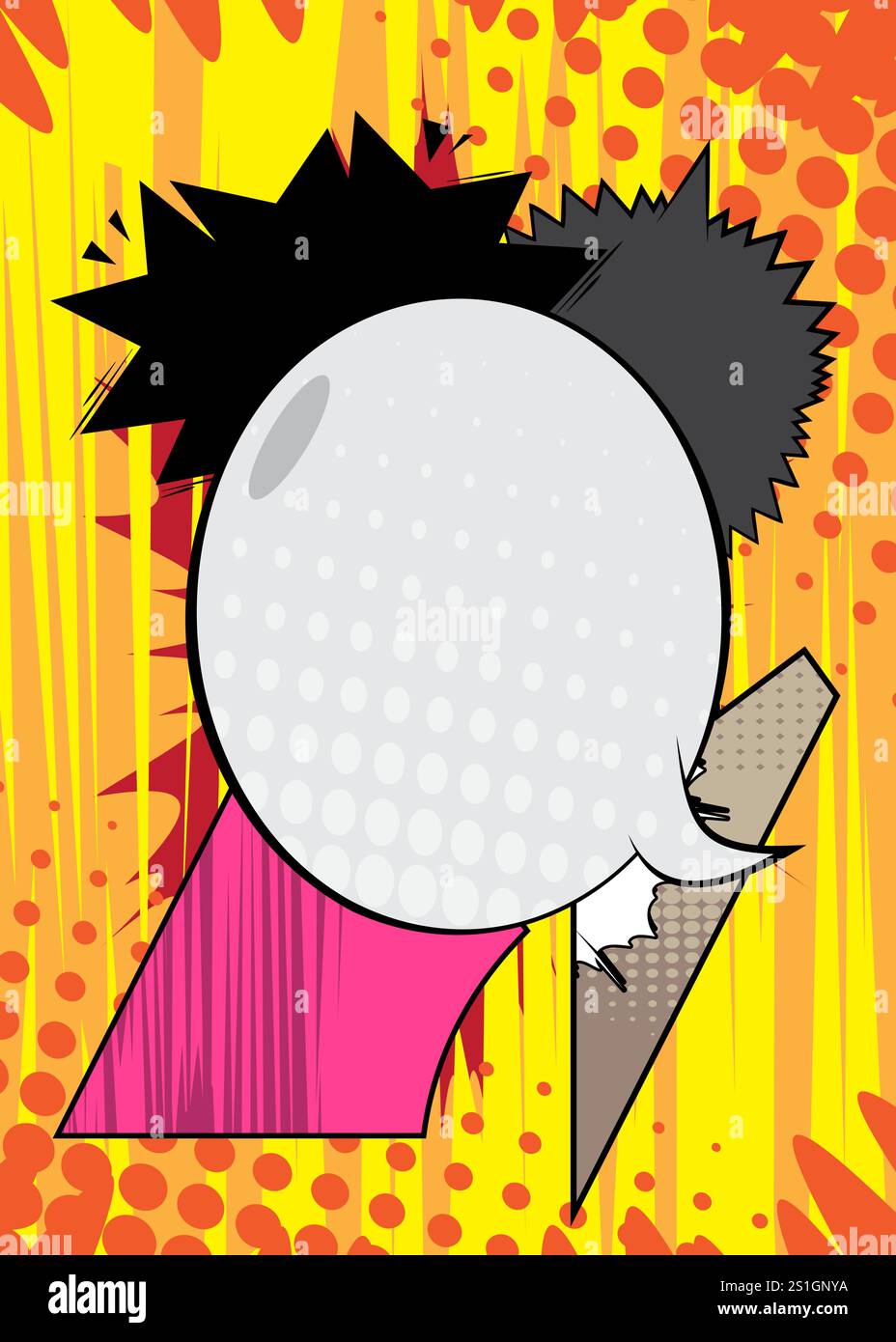 Cartoon background with blank speech bubble, comic book backdrop. Retro ...