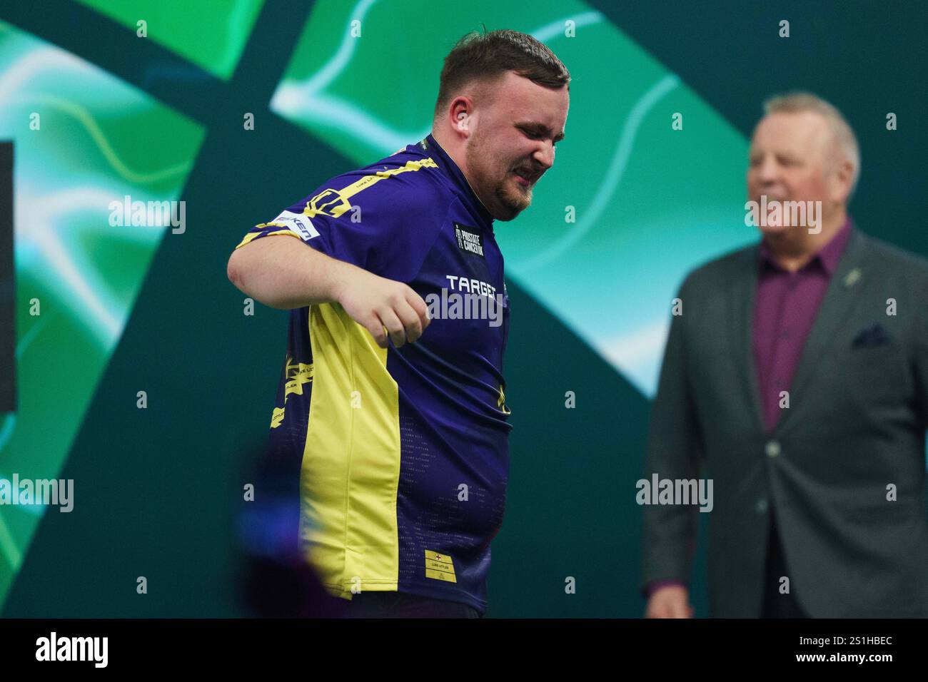 Luke Littler celebrating winning the final of the Paddy Power World