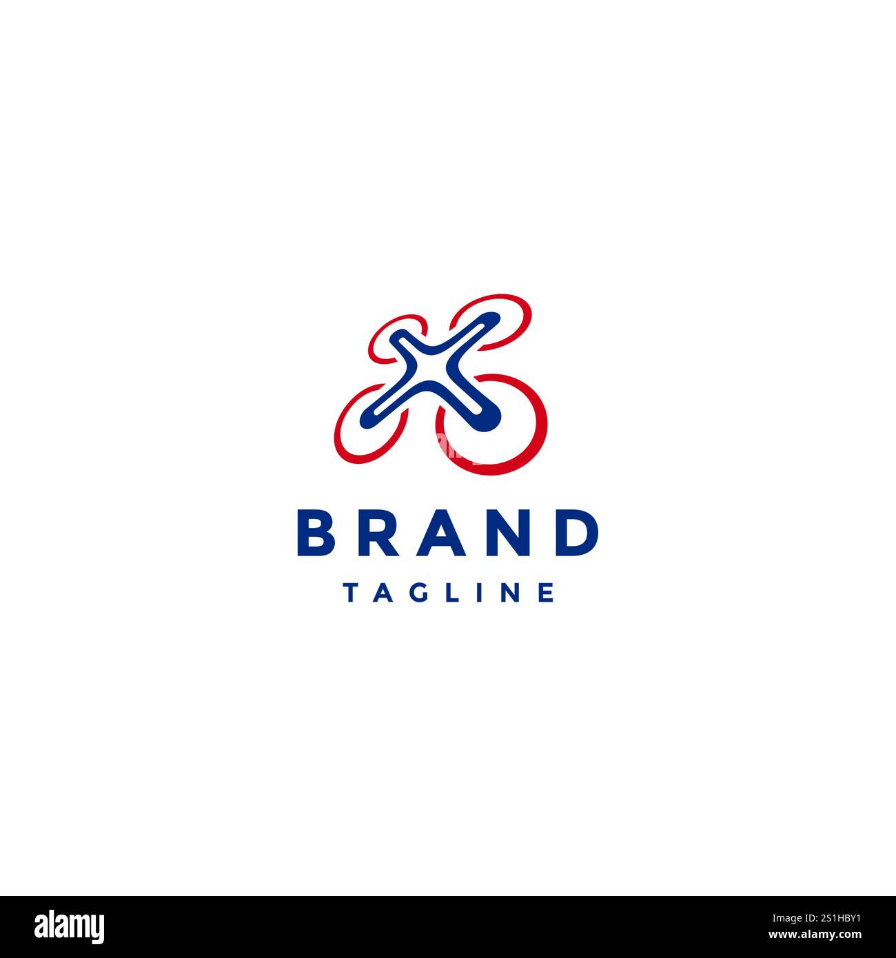 Simple Dynamic Drone Lines Logo Design. Drone Simple Line Icon Logo Design. Stock Vector