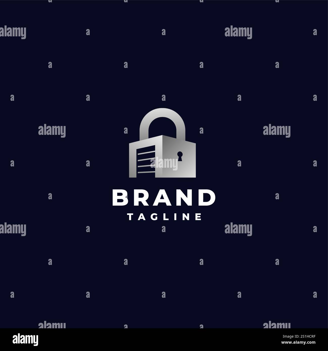 Simple Safe Storage Door Logo Design. Safe Storage In Padlock Icon Logo ...