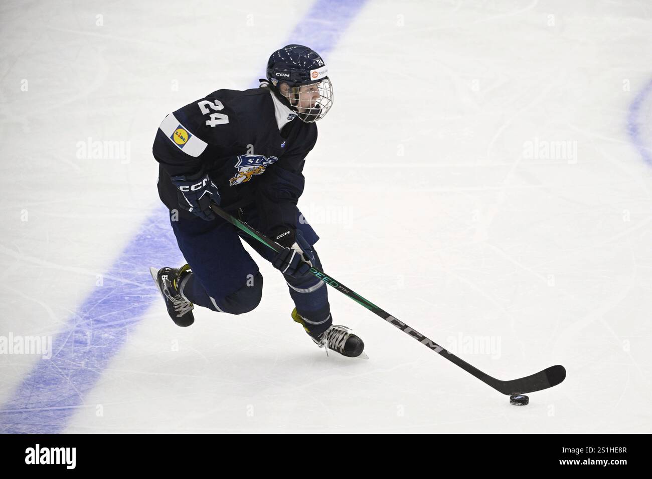Julia Kuhta of Finland in action during the 2025 IIHF U18 Women's World